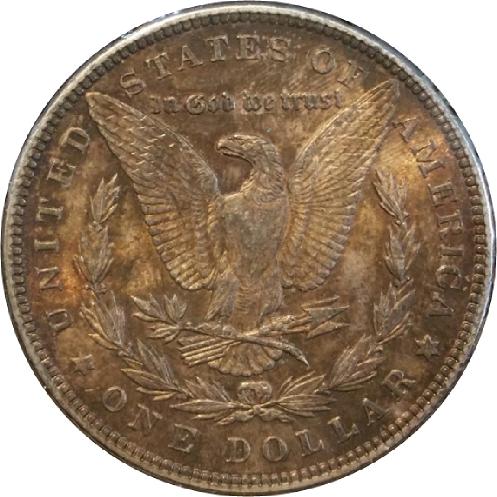1885-Toned-Morgan-Silver-Dollar